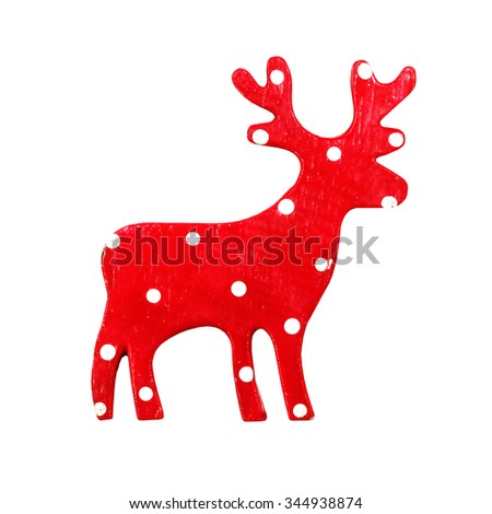 Christmas deer isolated on white