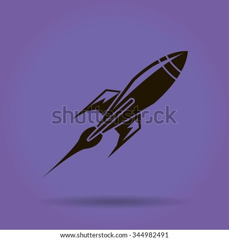 Rocket . Vector  icon