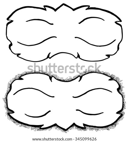 Mask - hand drawn vector illustration, isolated on white