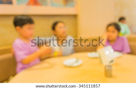image of blur people at restaurant for background usage .