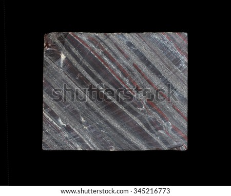 Core a rock formation Quartzite  magnetite-hematite