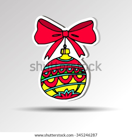christmas symbol icon celebration vector holiday illustration