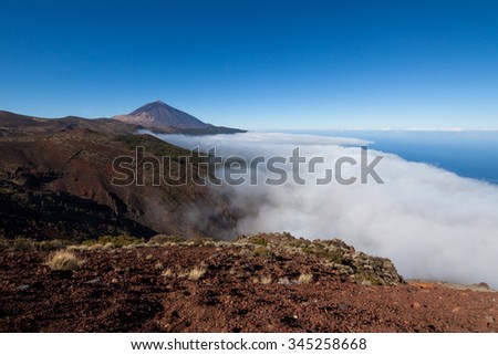El Teide diving into the atlantic ocean