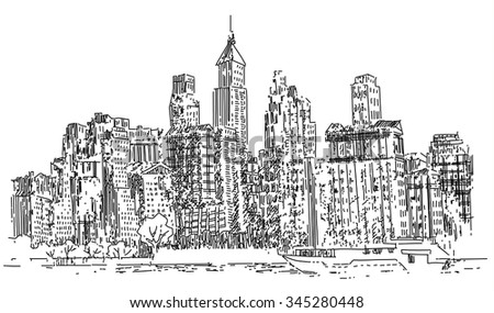 hand drawn city