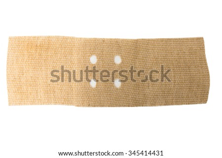 Adhesive plasters isolated on white background