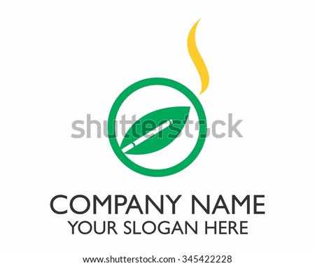 natural leaf cigarette logo icon vector