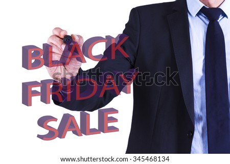 businessman with black friday