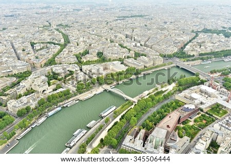 Paris cityscape taken from Eiffel