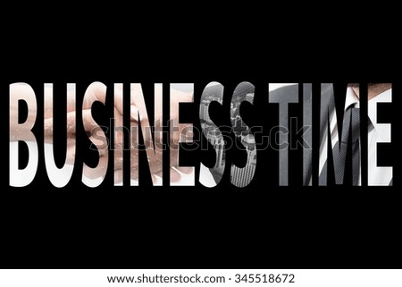 Business inscription with images of a business letter.
