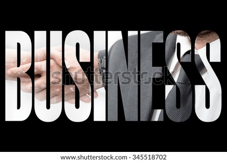 Business inscription with images of a business letter.