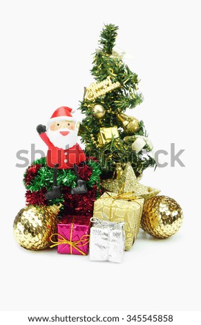 Santa toy with present christmas new year