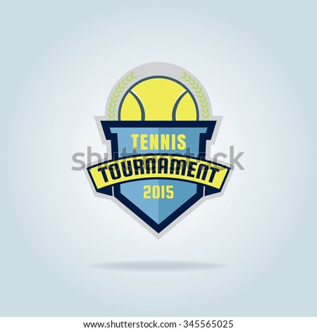 tennis logo, championship, tournament, decal, vector illustration