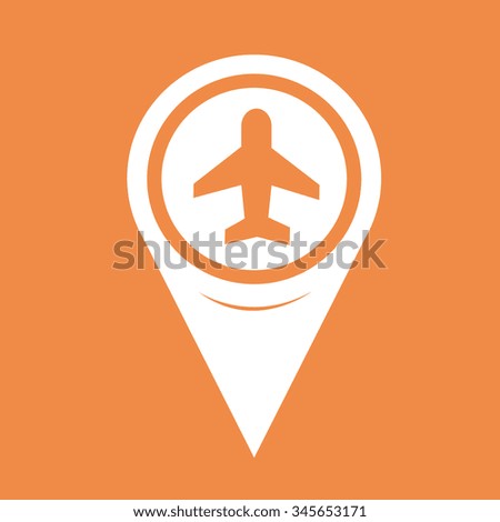 Map Pin Pointer Air plane icon