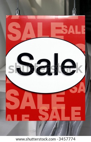 Sale sign in the window