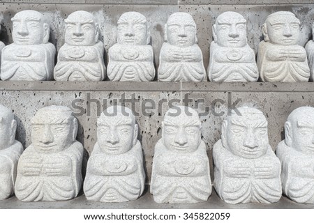 Buddhist Saints Stone, in Korean Architectural Style, in Pattern, Background, Religious and Belief concept