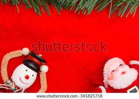 Christmas backgrounds. Christmas decor on red background.