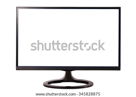 new computer monitor isolated on white background