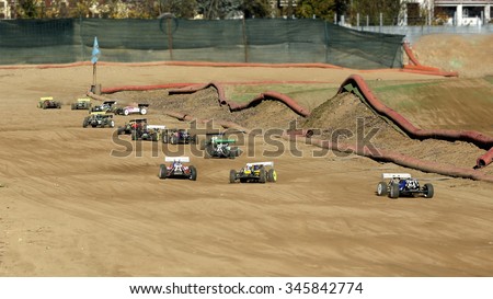rc model car rally race Royalty-Free Stock Photo #345842774