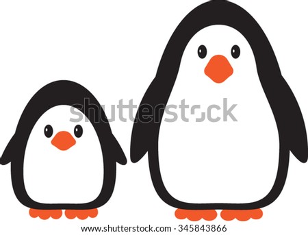 Penguin, Cartoon, Vector, Illustration