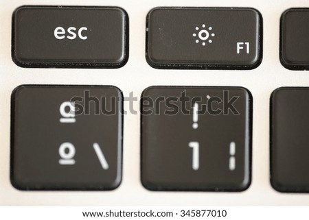 laptop keyboard photographed close