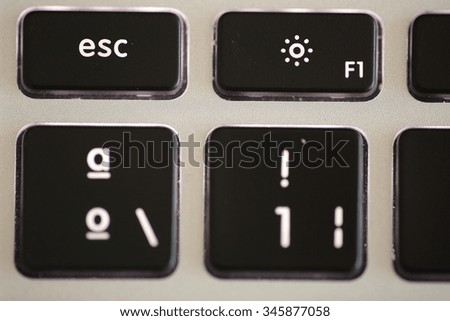 laptop keyboard photographed close
