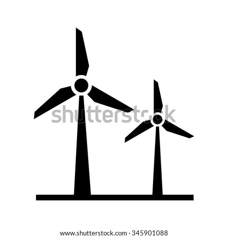 Windmill icon Royalty-Free Stock Photo #345901088