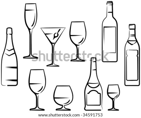 Wineglasses and Bottles