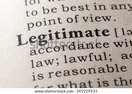 Fake Dictionary, Dictionary definition of the word legitimate Royalty-Free Stock Photo #345929933
