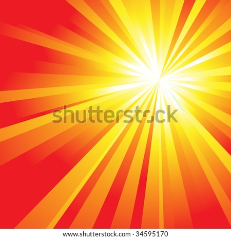 The hot summer sun - vector illustration
