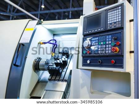 machine control panel CNC Royalty-Free Stock Photo #345985106