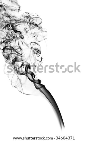 abstract smoke isolated on white background