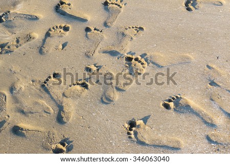 Footprint in the Sand Royalty-Free Stock Photo #346063040