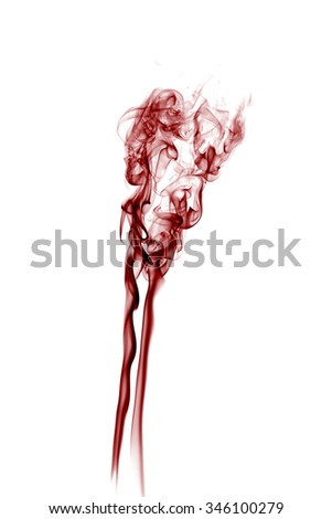 red smoke isolated on white
