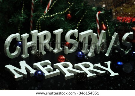 Christmas letter decoration