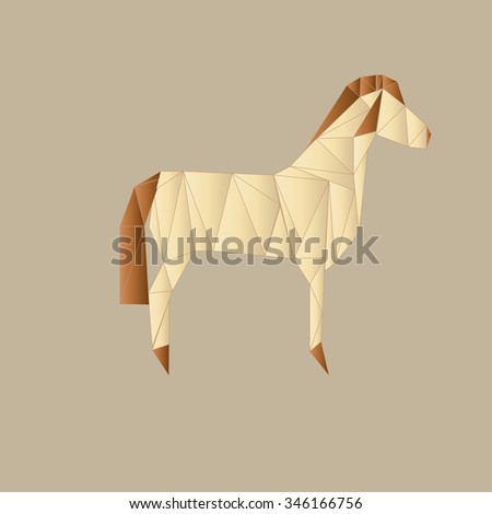 horse abstract icon - vector illustrator