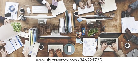 People Meeting Corporate Working Technology Startup Concept Royalty-Free Stock Photo #346221725