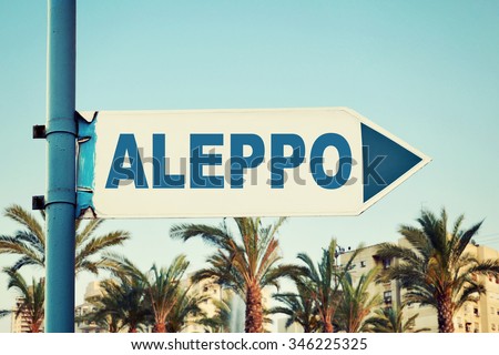 Aleppo Road Sign