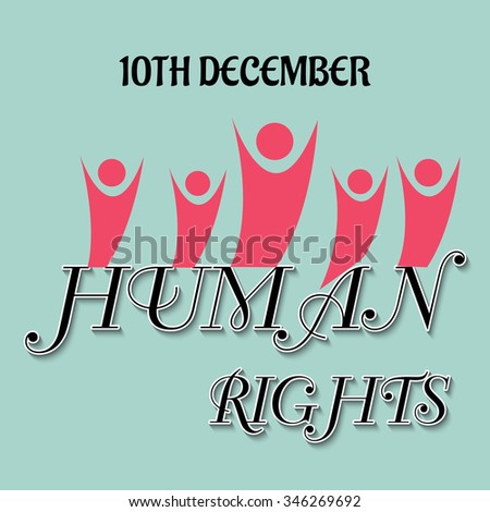 Vector illustration of Human Rights Day background.