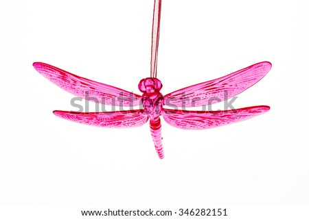 Acrylic plastic dragonfly. new Year. Christmas tree toy