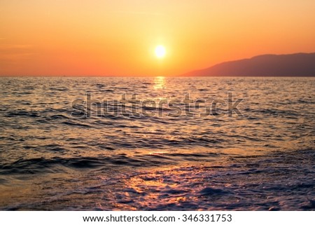 Turkish Mediterranean sea sunrise