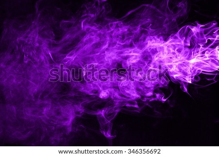 Magenta smoke color on black background