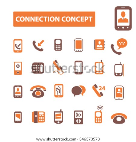 communication, connection, technology, mobile  icons, signs vector concept set for infographics, mobile, website, application 
