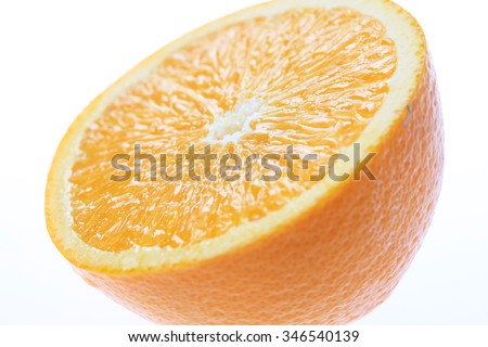 Orange, cut