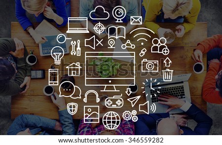 Multimedia Technology Electronic Menu Media Concept