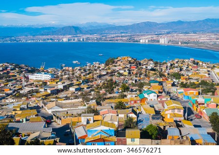 Panorama of La Serena and Coquimbo, Chile