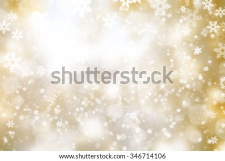 Abstract snowy blur winter background with snowflakes