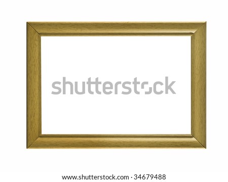 Empty horizontal Frame for picture or portrait isolated