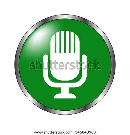 Microphone - paper vector icon