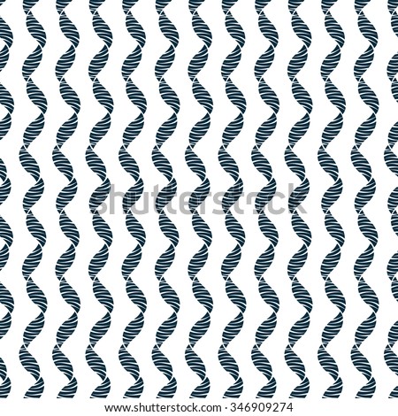 Ribbons Seamless Pattern. Abstract Vector Background.