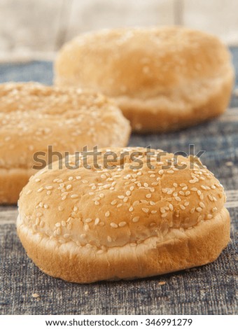 sandwich bun with sesame seeds